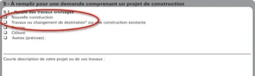 Courte description du projet ou de vos travaux de construction nouvelle ou travaux sur construction existante