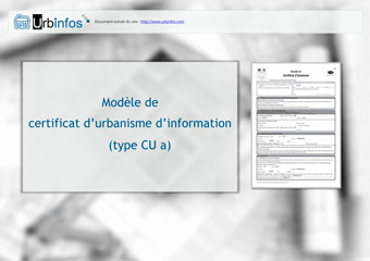 Exemple certificat d'urbanisme d'information – type CU A (cliquez sur l'image pour télécharger cet exemple)