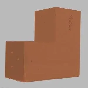 Aperçu réel du connecteur SUNDIY Oxyde de Mars RAL8011 - 120mm Forme L à 2 directions