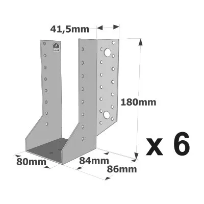 Sabots à ailes extérieures, gamme SAE CLASSIQUE (épaisseur 2mm, profondeur 84mm) - Réf. SAE440/80/2_6