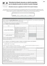 Déclaration éléments nécessaires au calcul des impositions