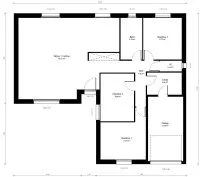 Vignette de l'article : Plans de maison en L : exemple gratuit pour un permis de construire ou une déclaration préalable