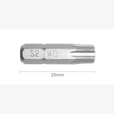 Embout T40 25mm (Qualité Professionnelle, Acier S2) - lot de 5 embouts - Réf. EmboutT40_5