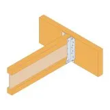 Fixation par les brides latérales sur un support bois massif