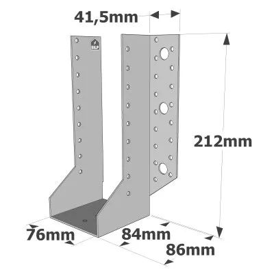 Sabots à ailes extérieures, gamme SAE CLASSIQUE (épaisseur 2mm, profondeur 84mm) - Réf. SAE500/76/2