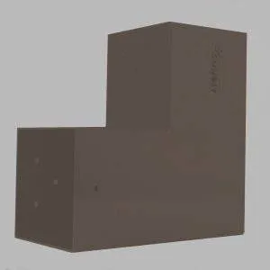 Aperçu réel du connecteur SUNDIY Gris taupe RAL7006 - 120mm Forme L à 2 directions