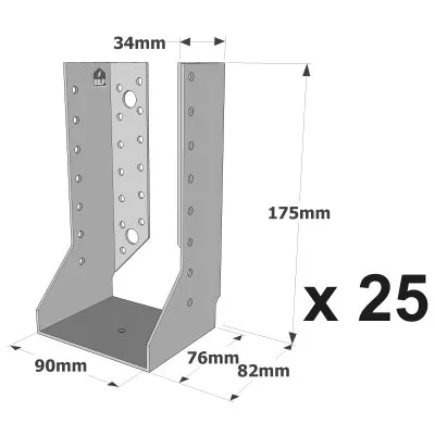 Sabots à ailes intérieures, gamme SAI CLASSIQUE (épaisseur 2mm) - Réf. SAI440/90/2_25