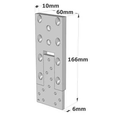 Étriers à queue d'aronde - Aluminium - Réf. ETB160-B