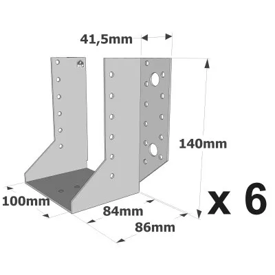 Sabots à ailes extérieures, gamme SAE CLASSIQUE (épaisseur 2mm, profondeur 84mm) - Réf. SAE380/100/2_6