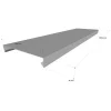 Couvertine d'acrotère plate - Gamme 400 - Aluminium 15/10 - Longueur 3000mm - Réf. CP15-400-3000
