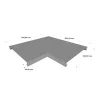 Couvertine d'angle - Gamme 280 - Aluminium 15/10 - Réf. CPA15-280