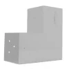 Image du connecteur SUNDIY gris aluminium RAL9006 - 90mm Forme L, 2 directions