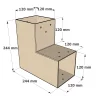 Dimensions du connecteur SUNDIY Beige sable - 120mm à 2 directions - Forme L