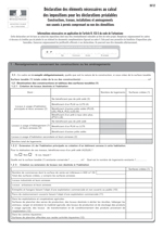 Formulaire déclaration des éléments nécessaires au calcul des impositions